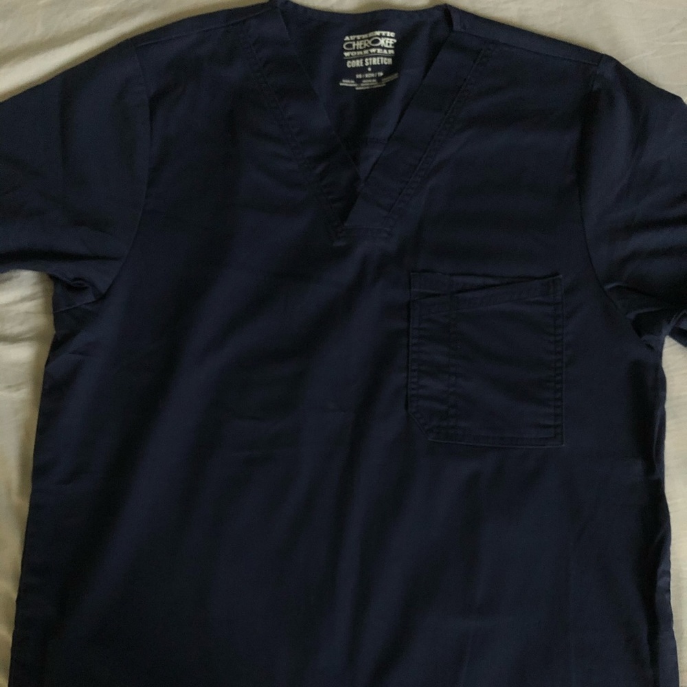 Cherokee Workwear Scrubs| Top+Bottom Navy S Unisex